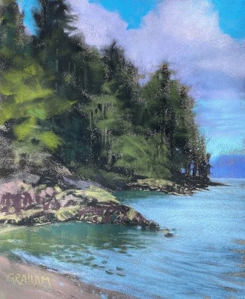 Washington Park, 12 x 10 soft pastel, $725