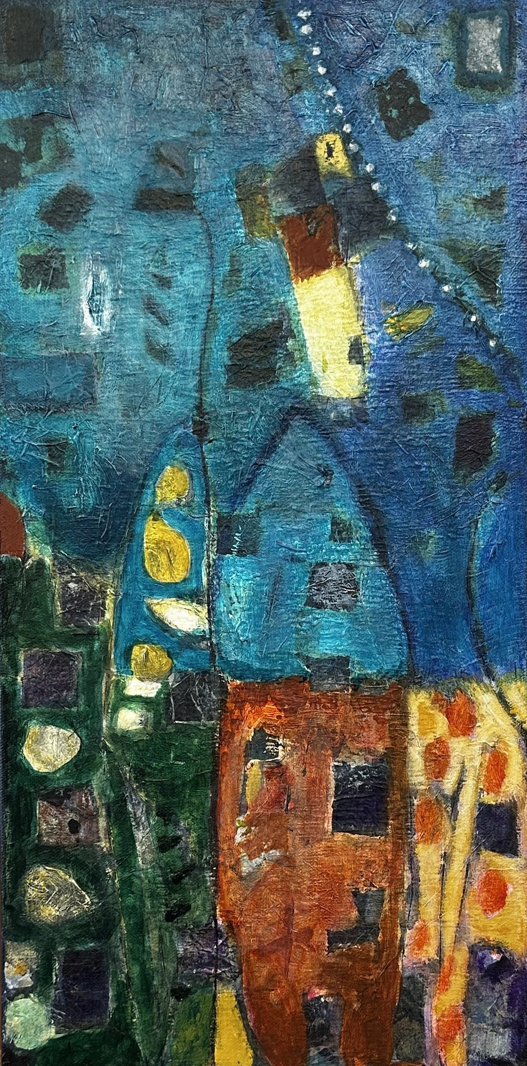 Homelight, 20x10 mixed media, $950