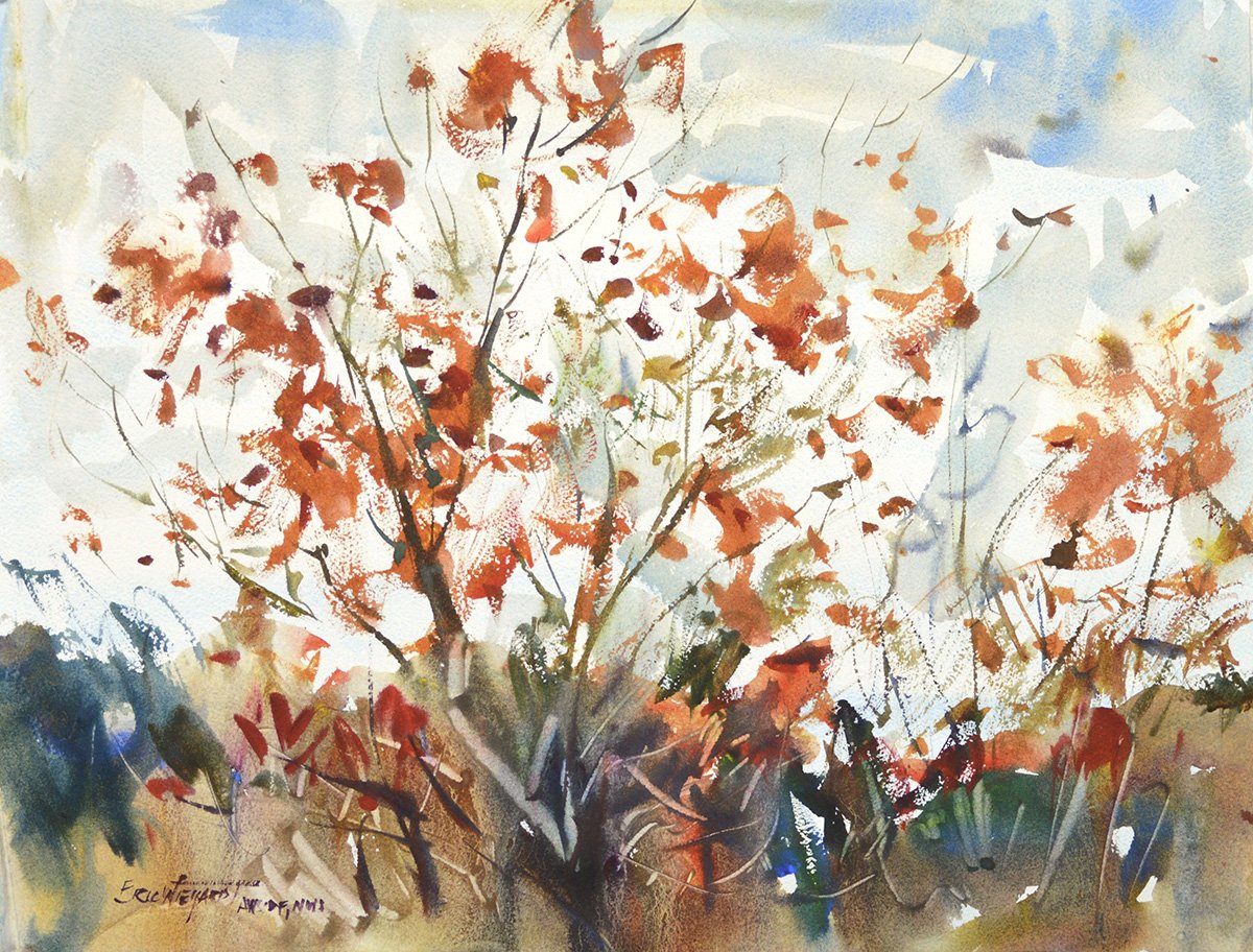 Winter Glory, 28x22 watercolor, $1450