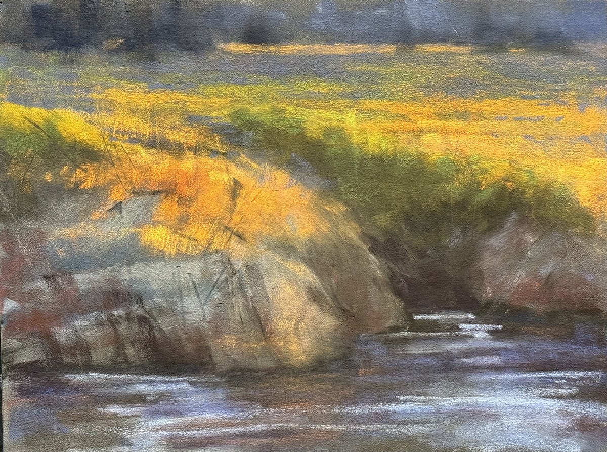 Coastal Glow, 12x9 pastel, $675
