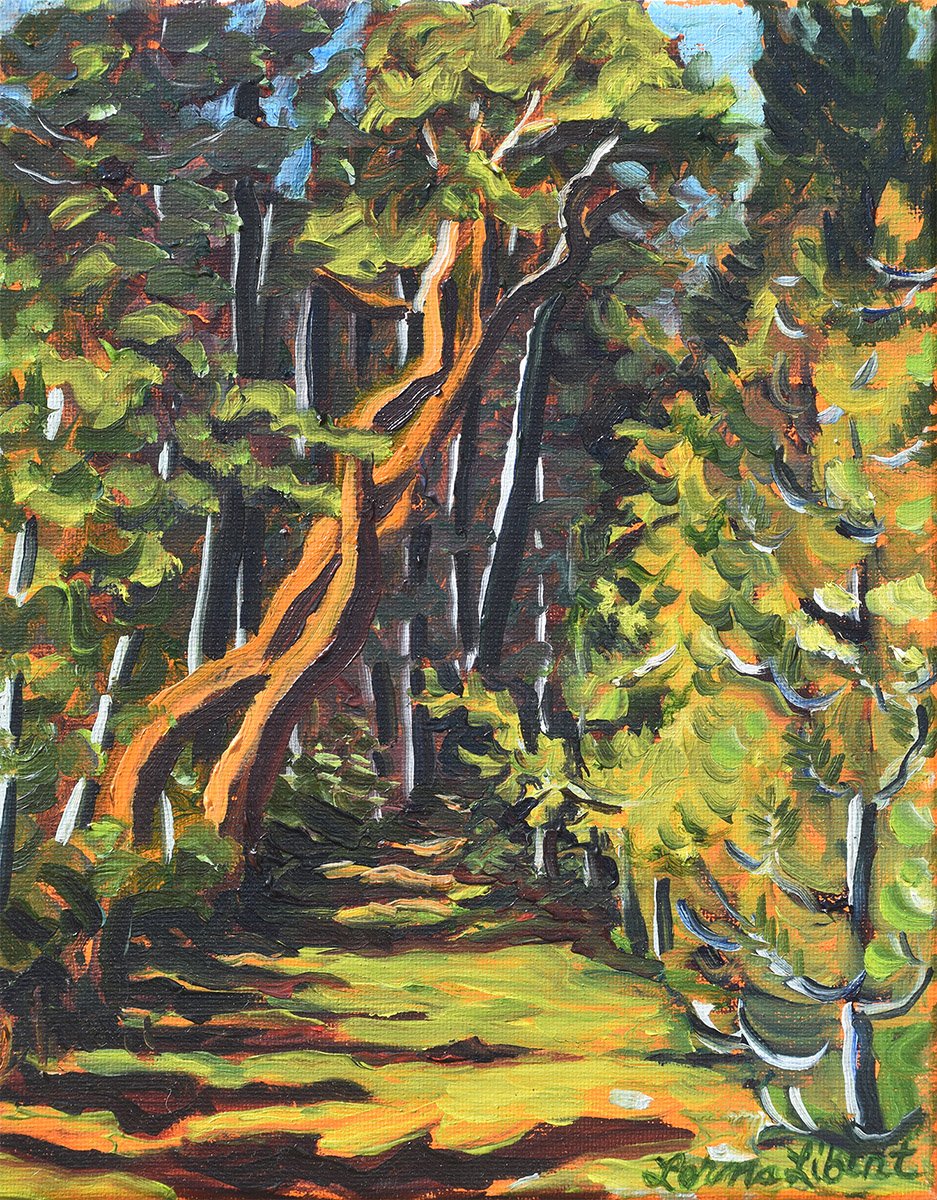 Trail to Reed Lake, 8 x 10 oil, $375