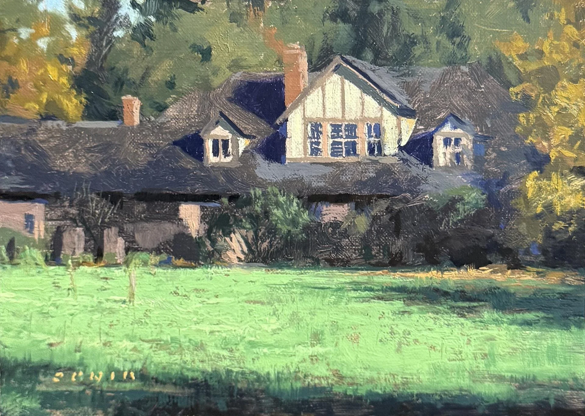 Jarod Lenz Erwin - Structured Light, Marymoor; 5x7 oil, $400