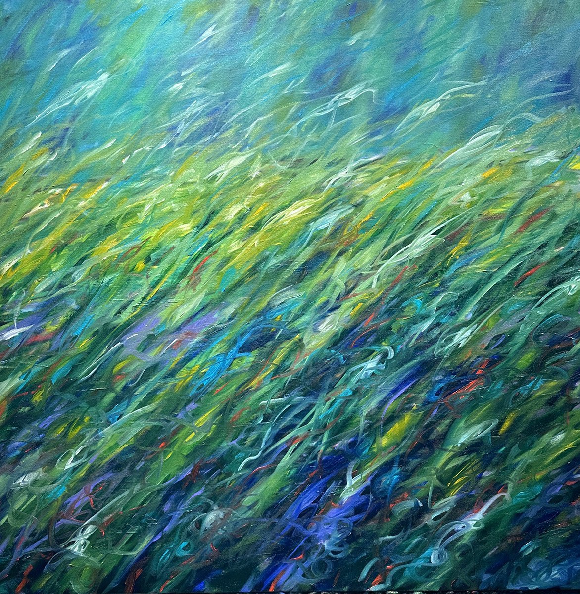 Seagrass, 36x36 oil, $1400