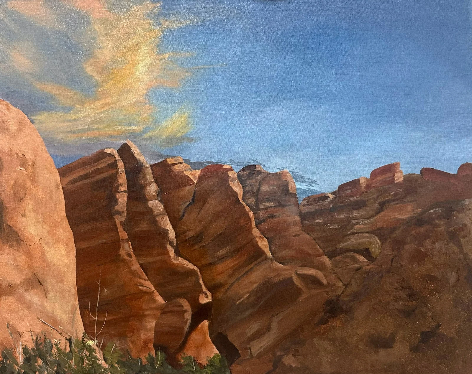 Bill Fargo - Witnesses of the Sunrise, 16x20 oil, $717