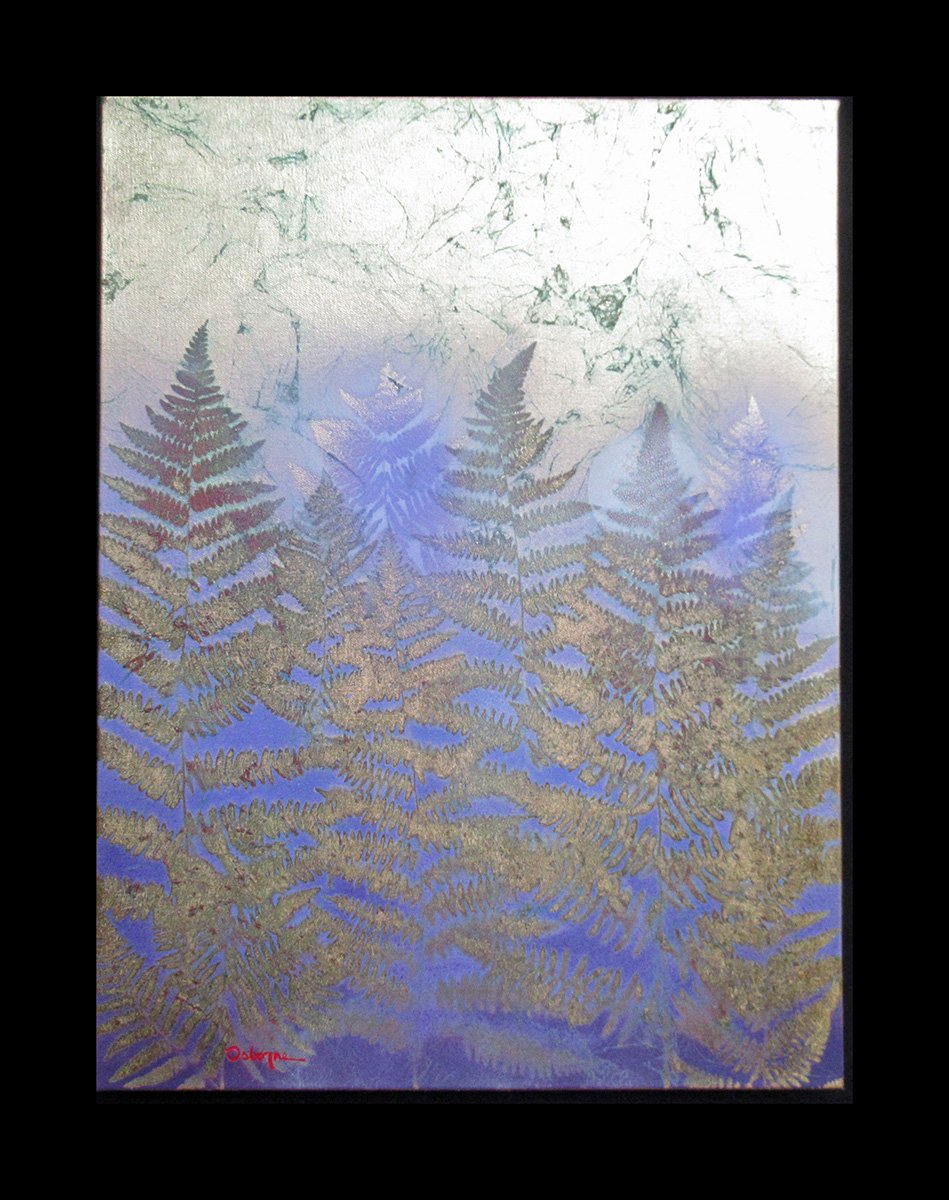 Sound of Silence, 24x18 gold leaf and acrylic, $2500
