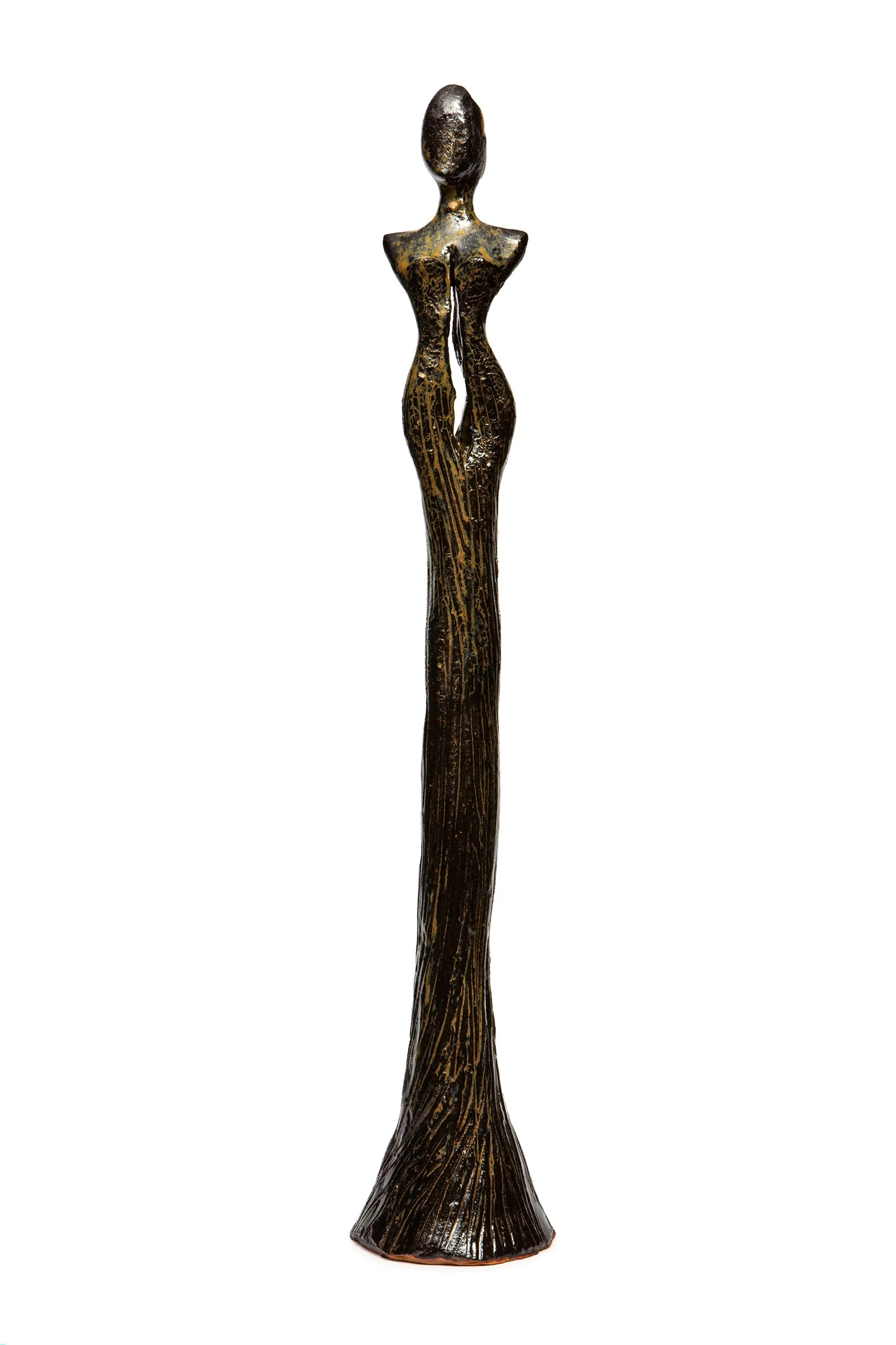 Kiera, 6 x 6 x 29" glazed stoneware, $700