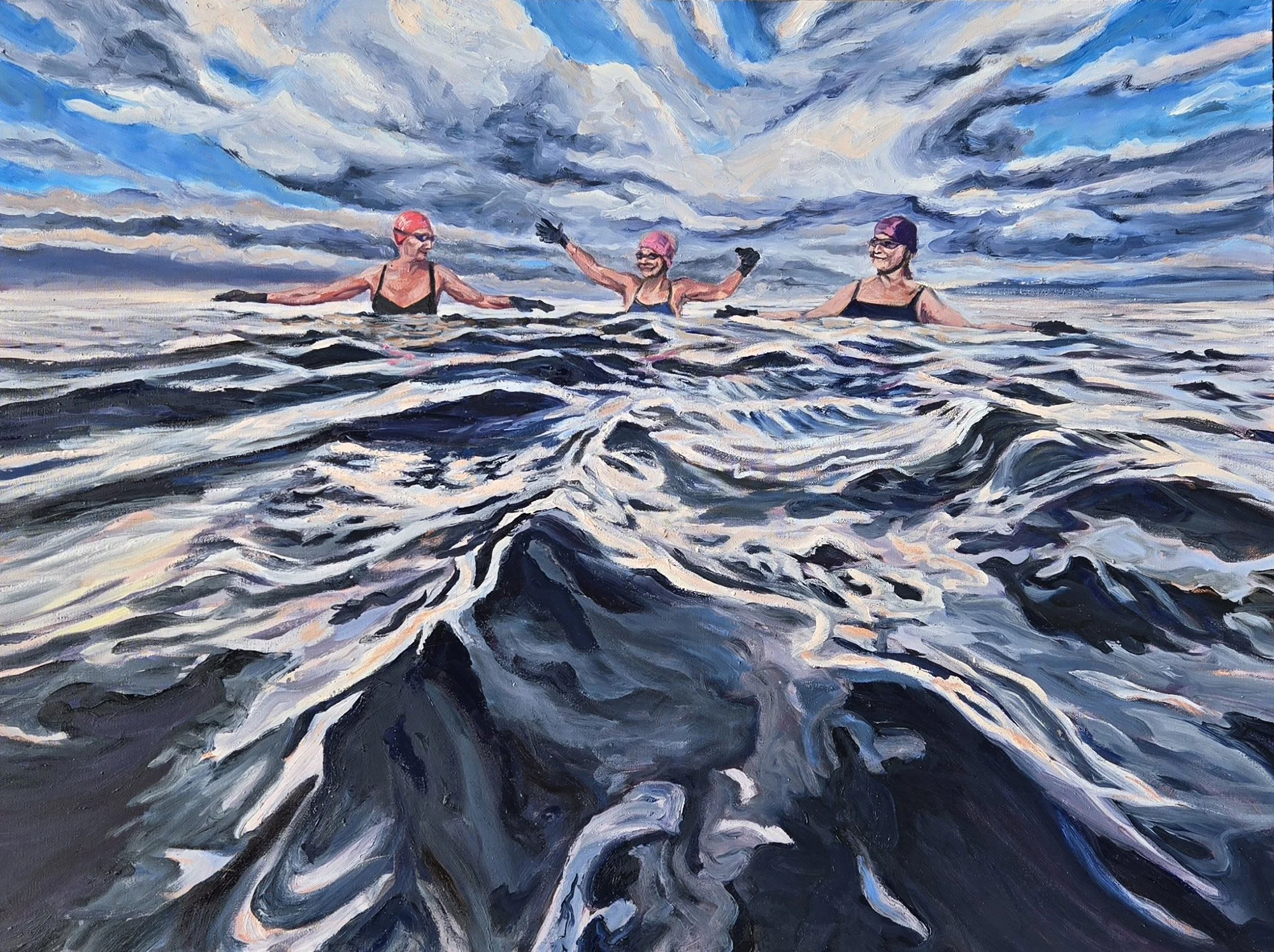 Wild, Wavy and Wonderful, 30 x 40 oil, $2600