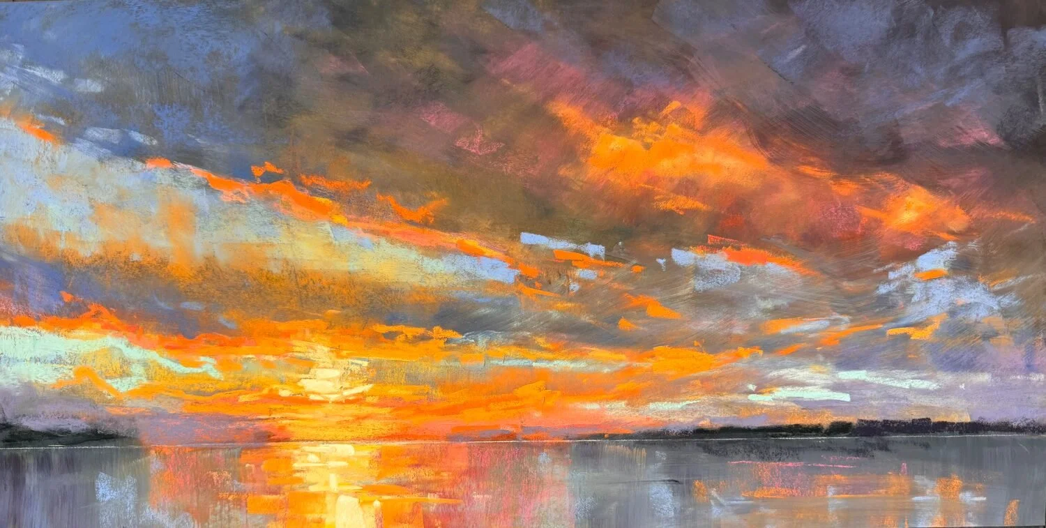 Amanda Houston - Day's End ColorBurst; 19 x 31 pastel, $1500