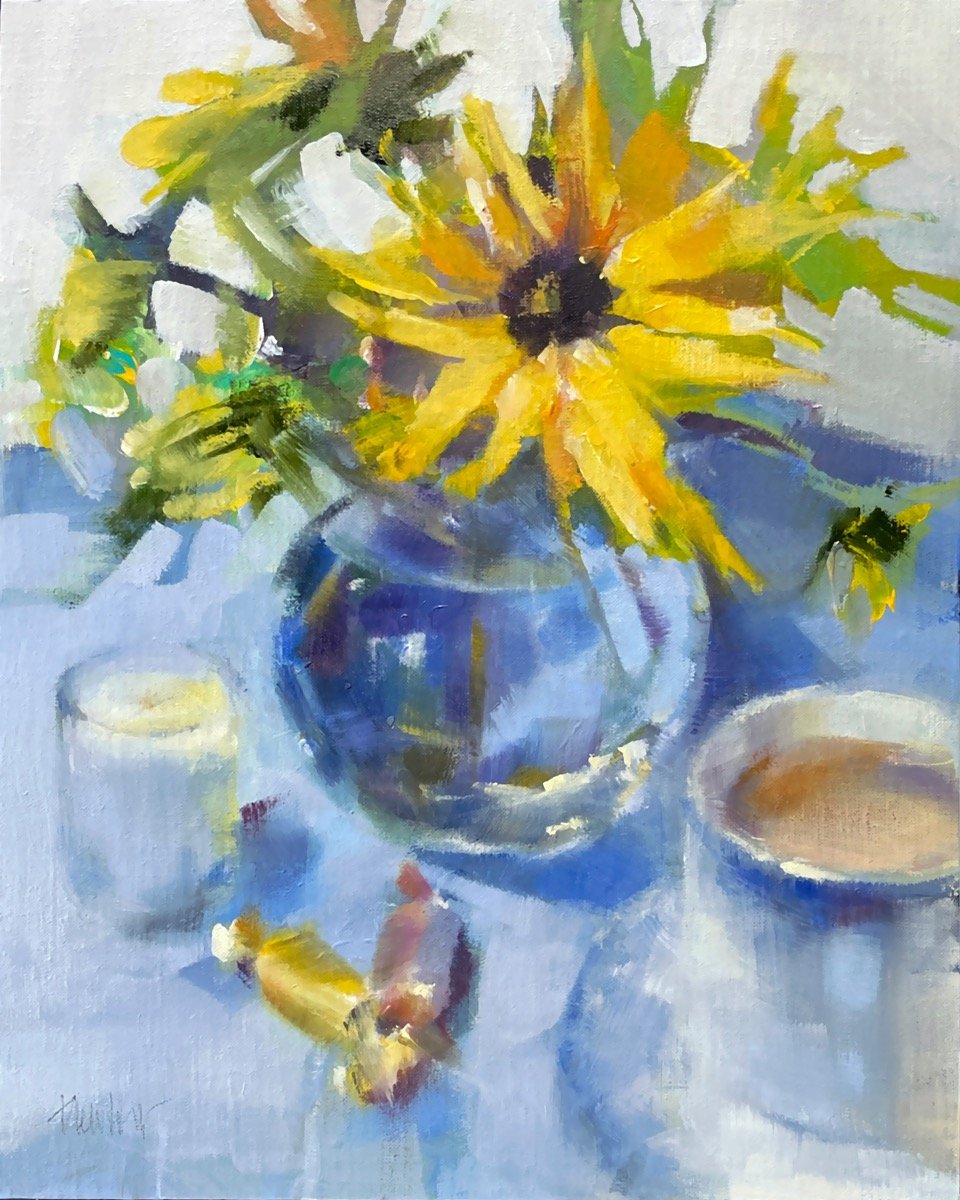 Simple Pleasures, 10" x 8" oil. $550.