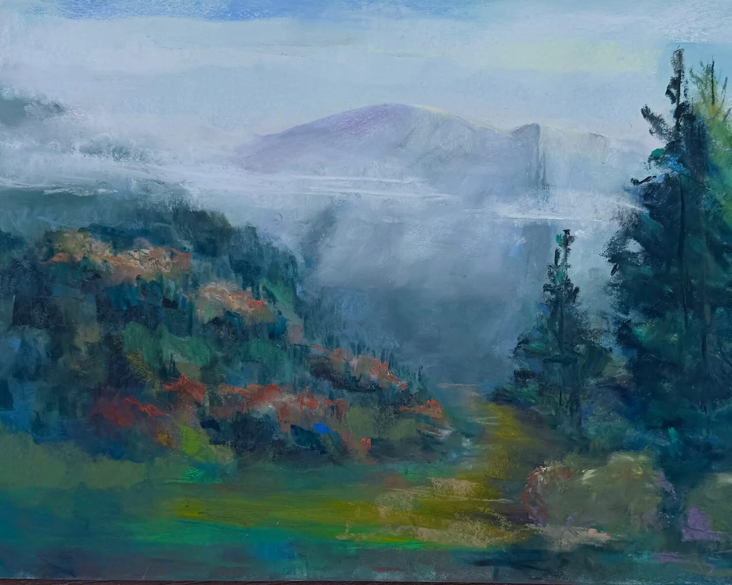 Carol Woolford - The Mountain; 16 x 20 pastel, $875