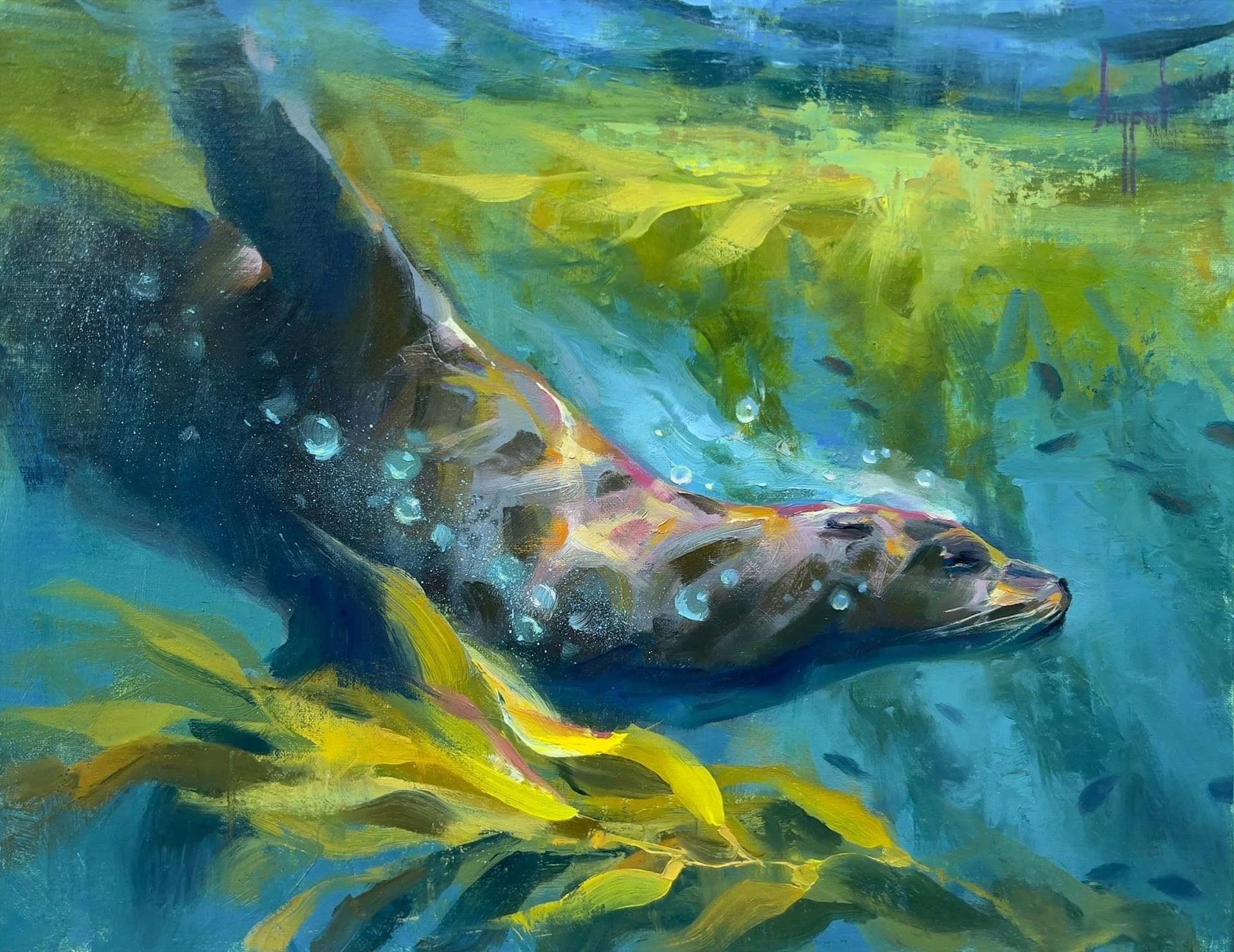 Joyful Ward - Up We Go; 11x14 oil, $1950
