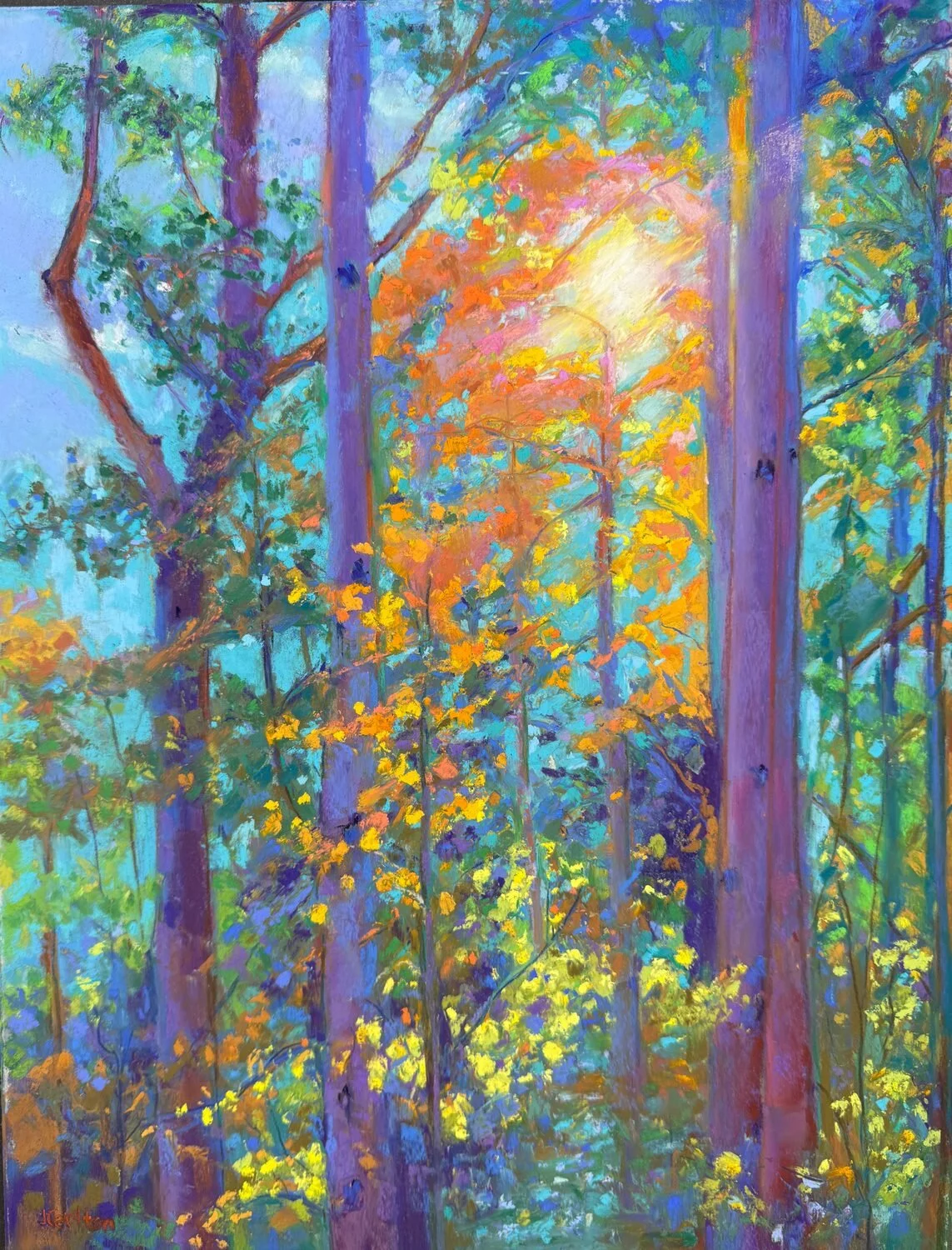 Janice C Carlton - Autumn Vibrato; 22 x 18 pastel, $850