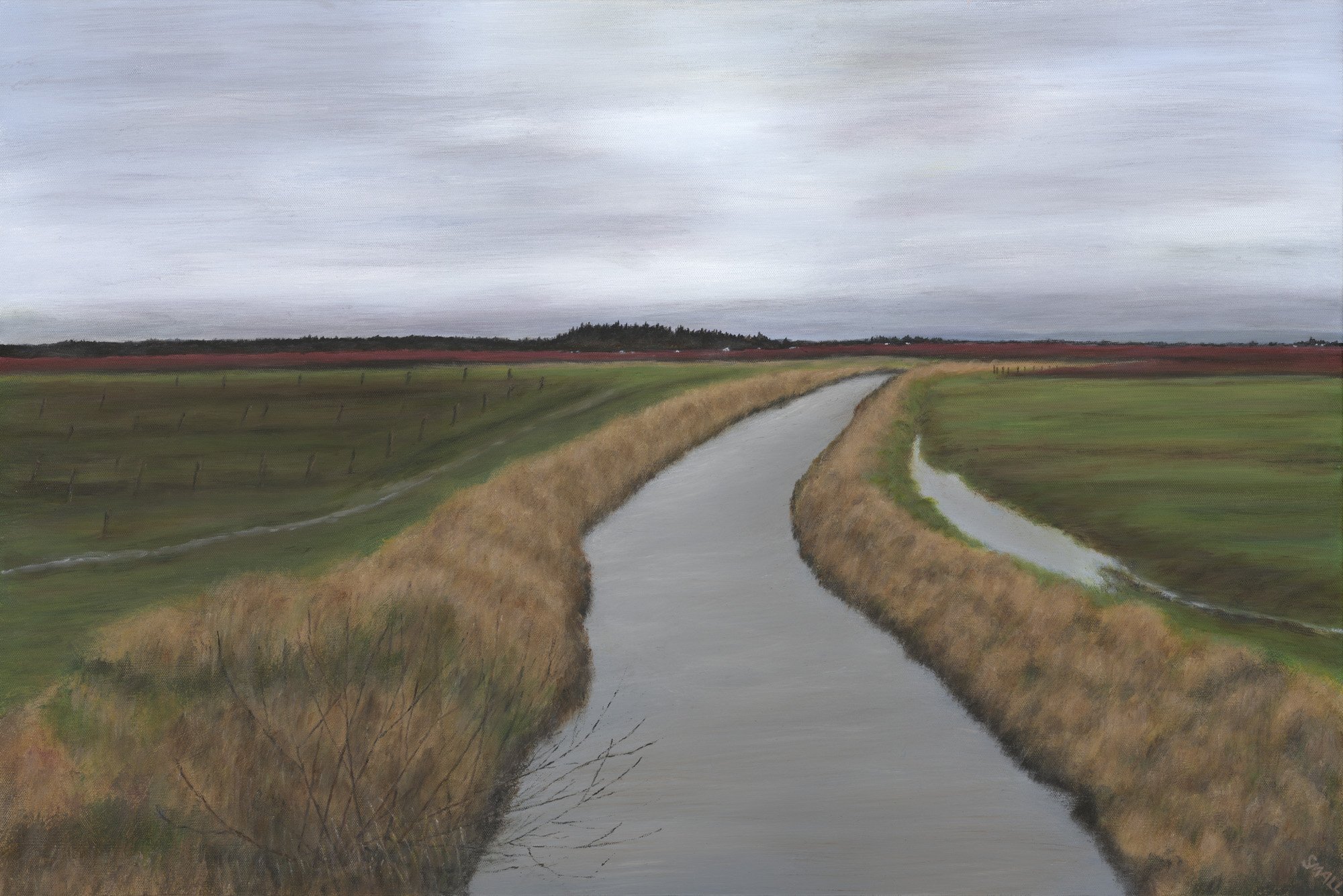 Higgins Road View, 36x24 mixed media, $3000