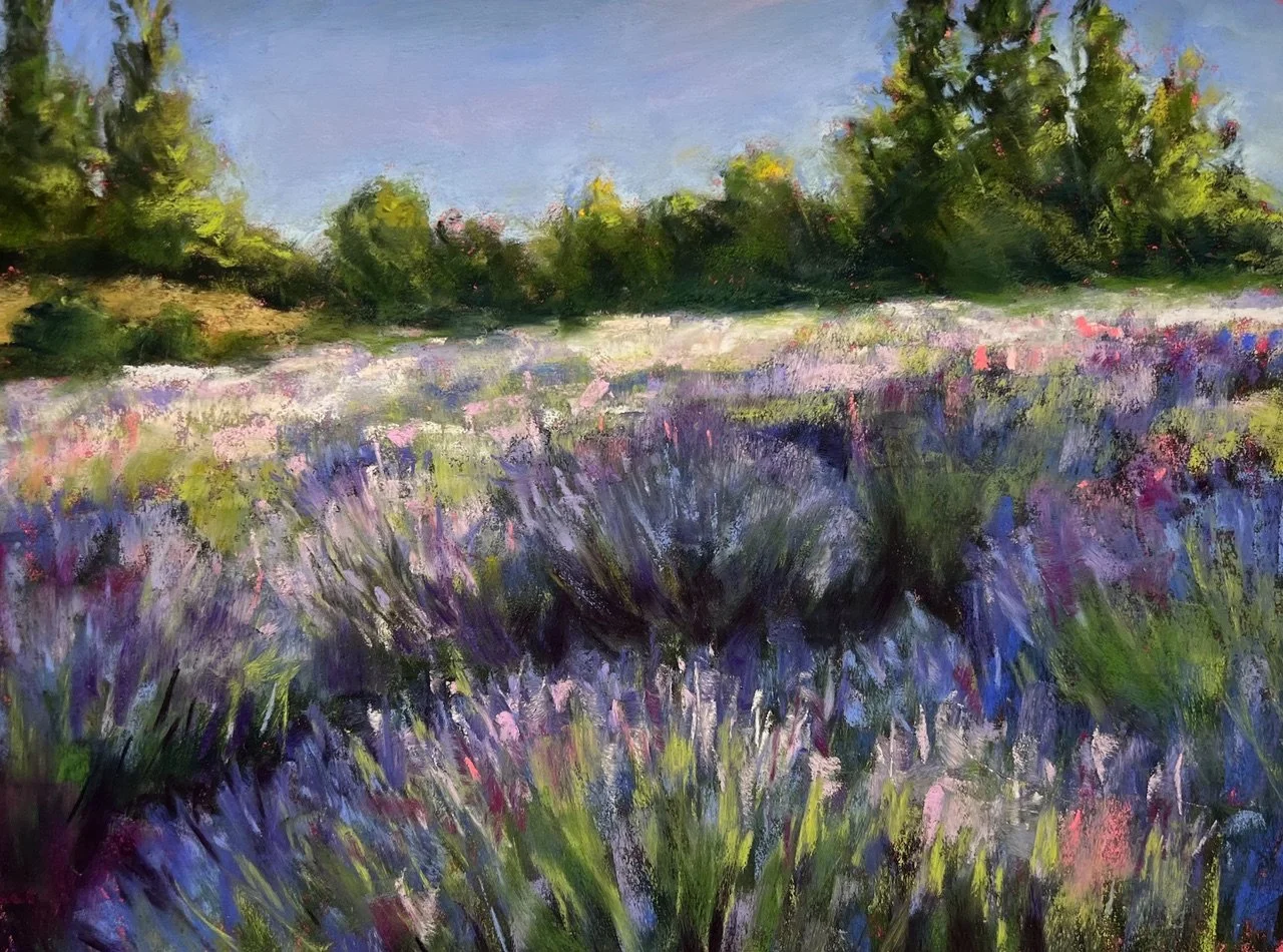 Beneath the Lilac Sky, 16x19 pastel, $530