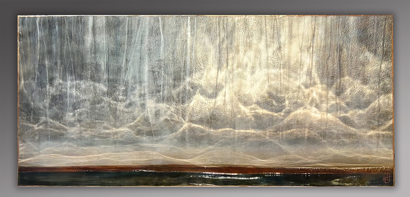 Haiku Forming 2, 16x34 photo encaustic, $655 SOLD
