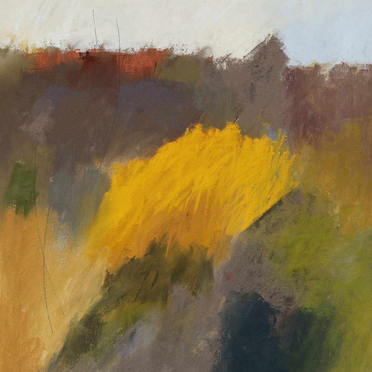 Brighter Side, 12x12 soft pastel, $900