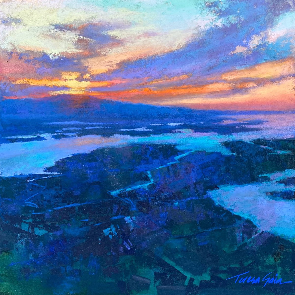 Almost Home, 18x18 pastel, $1700