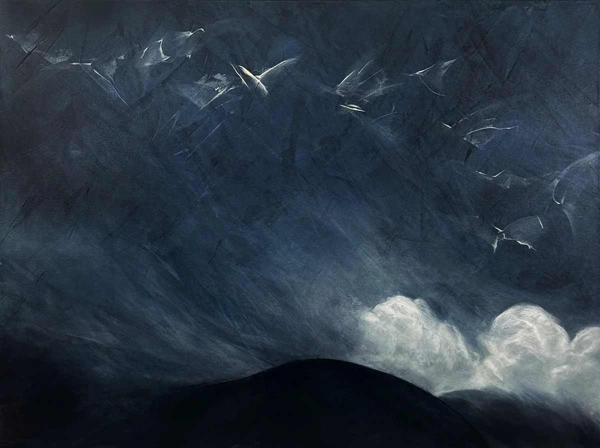 Night Flight, 36x48 acrylic, $2200