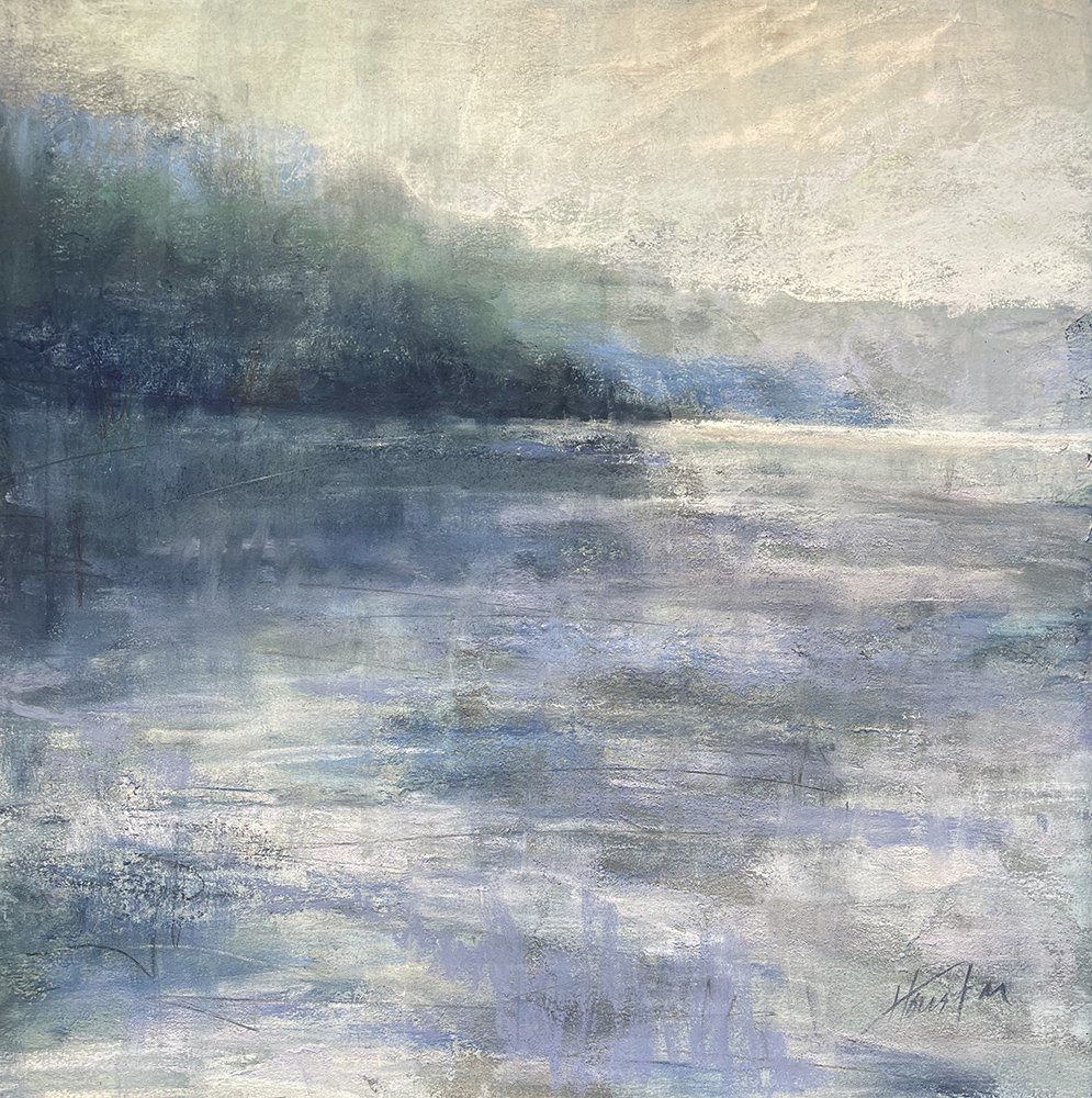 Misty Stillness, 18x18 pastel, $1300