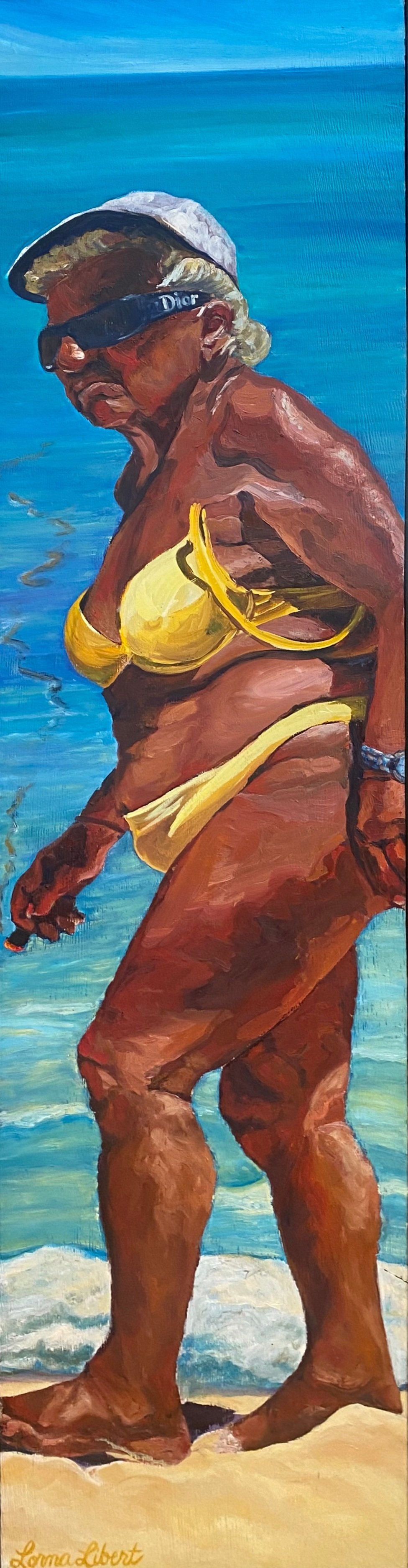 Delores, 84 x 20 oil, $4800