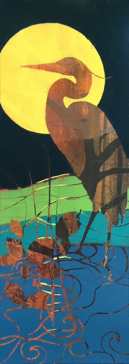 Moonlight #2/4, 11" x 30" Monoprint. $1500.
