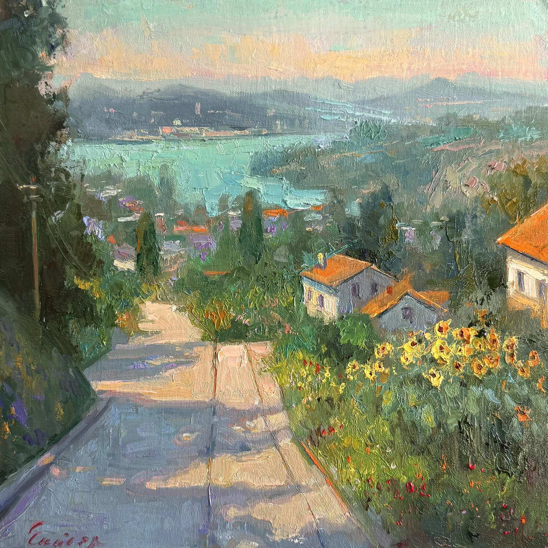 Emiliya Lane - Edmonds Escape; 12x12 oil, $690