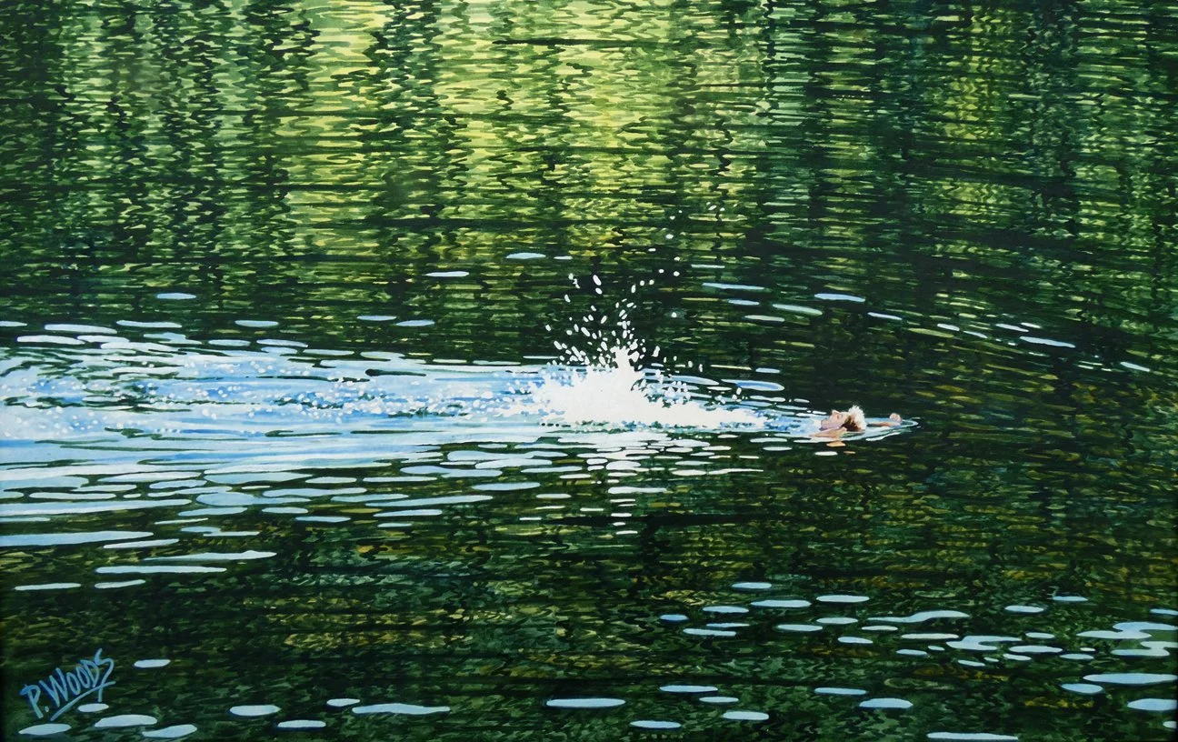 Refresh 19 x 29 watercolor, $2200