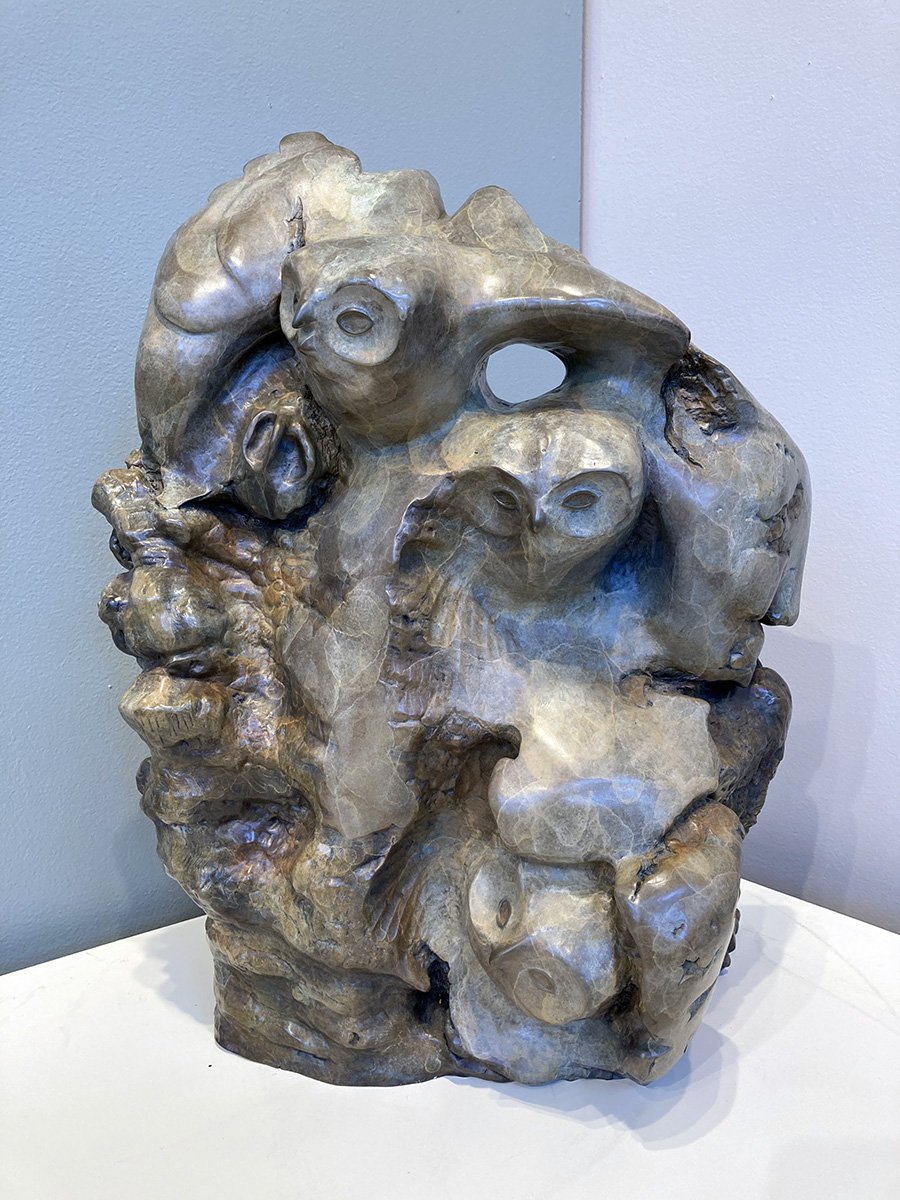 Gathering of Owls, Bronze Edition 24/50, 24x16x12, $8000