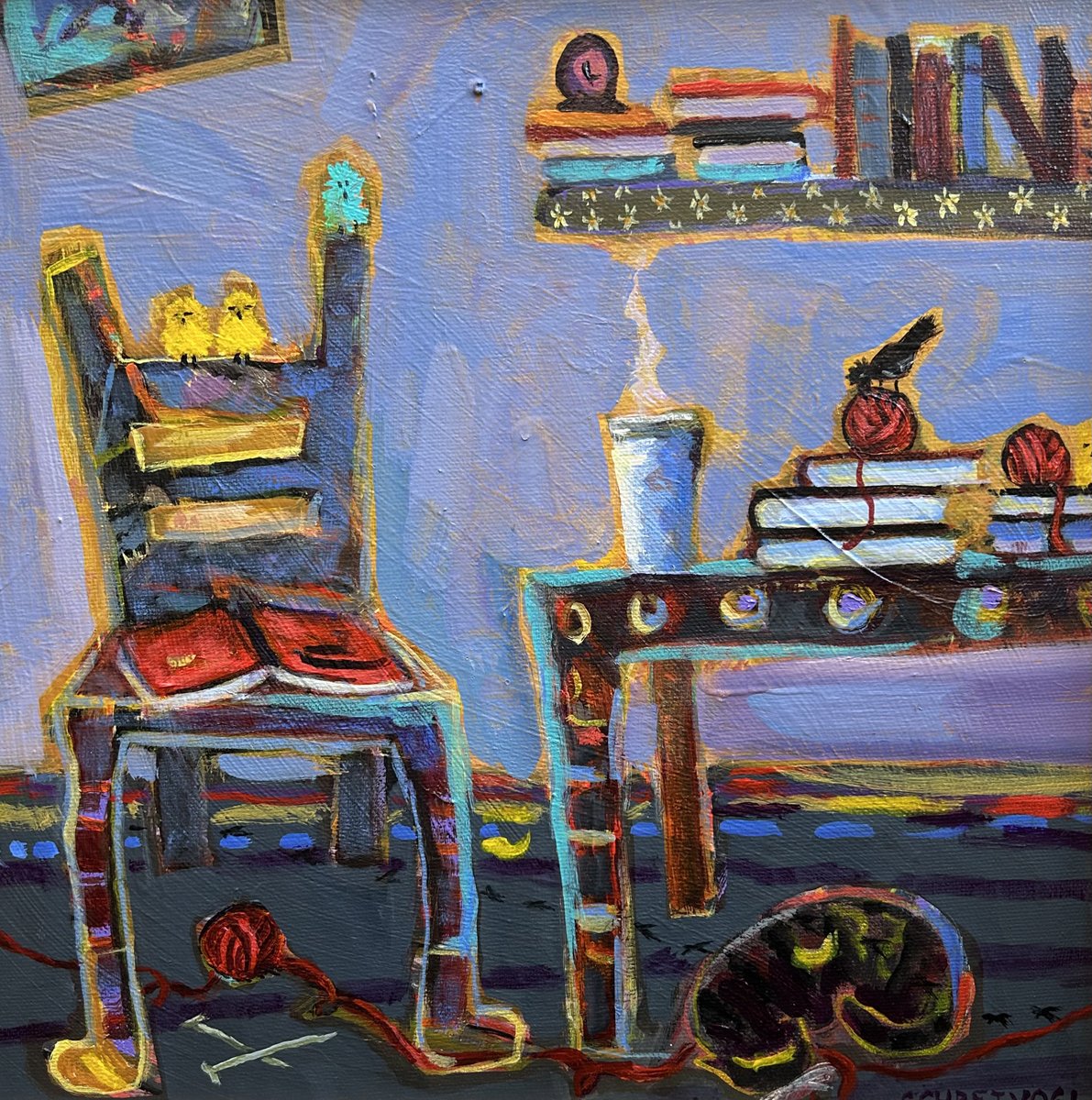 Home Comforts, 12 x 12 acrylic, $700