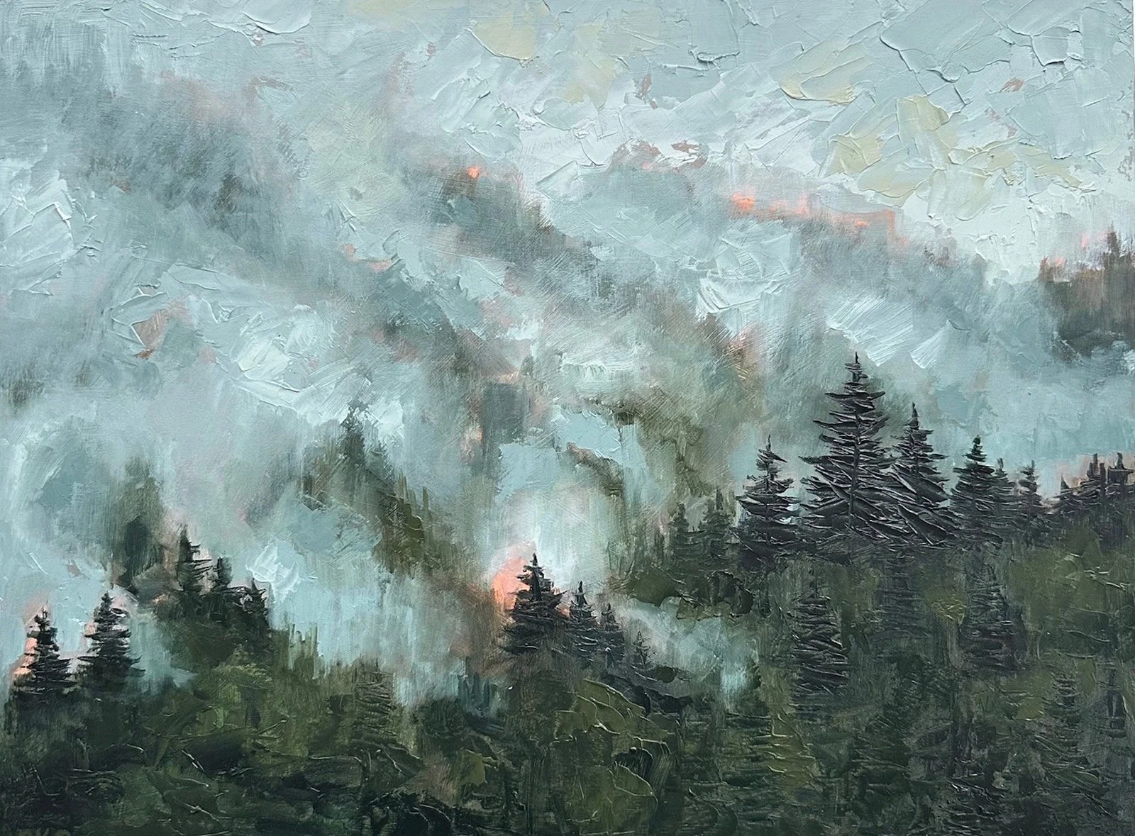 Bonnie Katz Sailors - Passing Through, 12x16 oil, $595