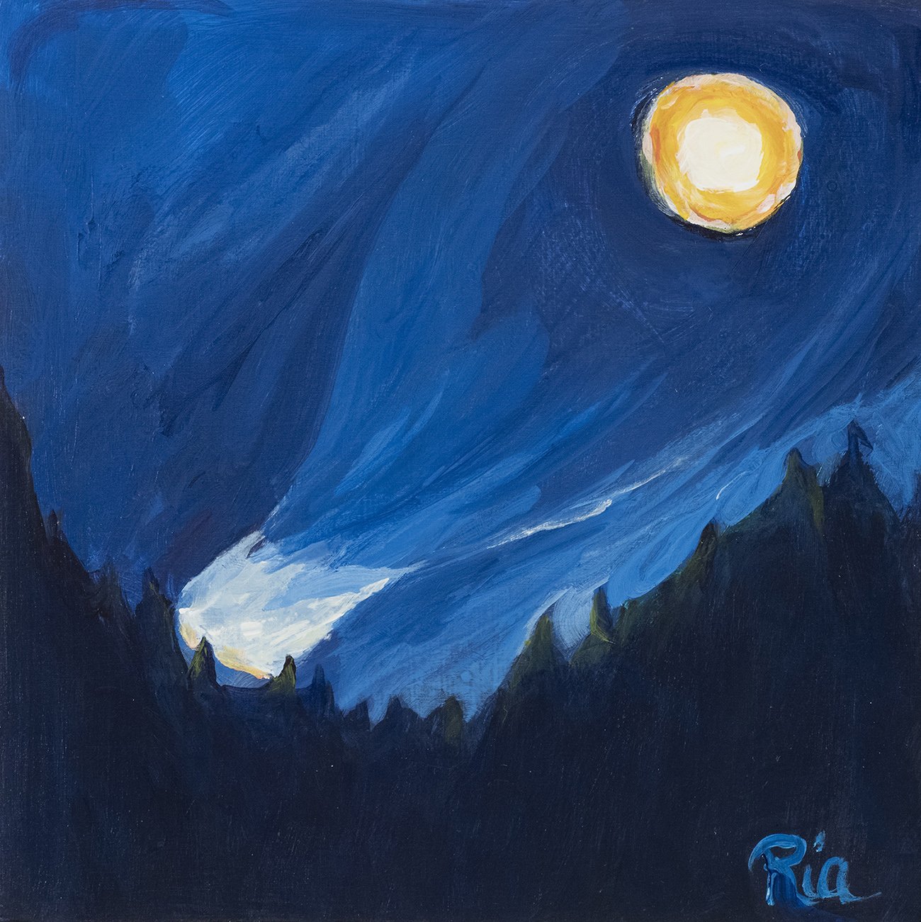 Mystery Light, 6x6 acrylic, $95