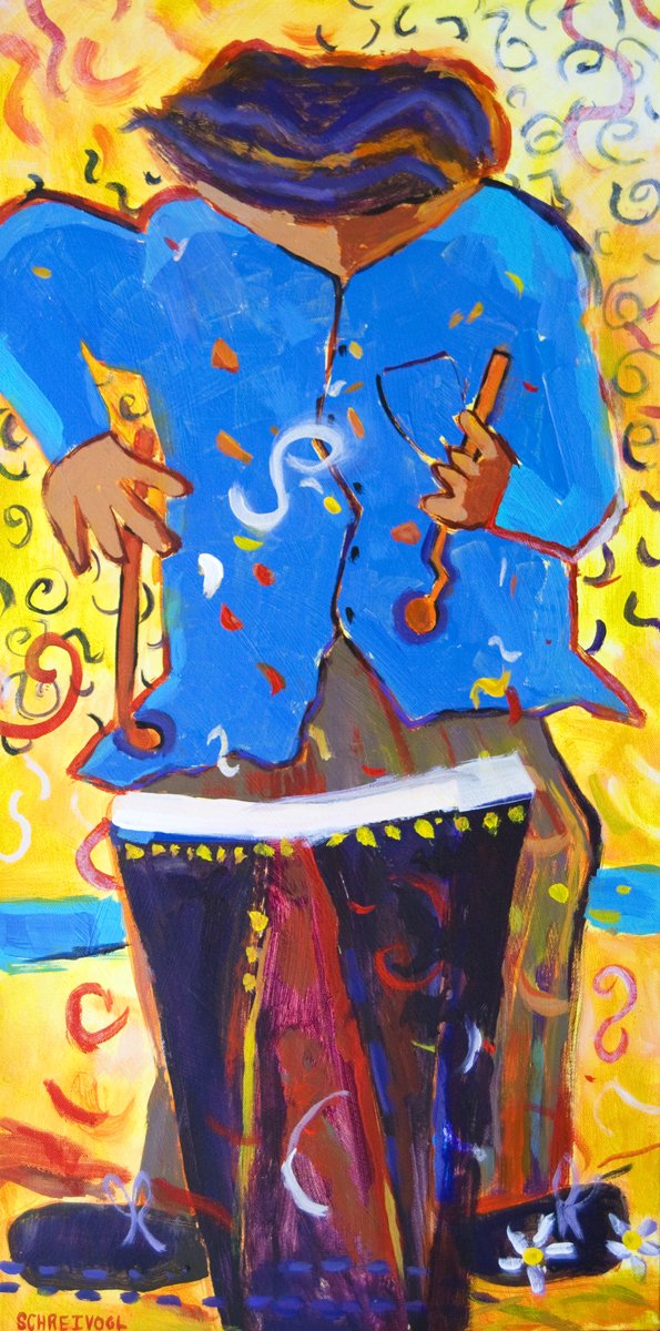 Drum Roll, 30" x 15" acrylic, $1500