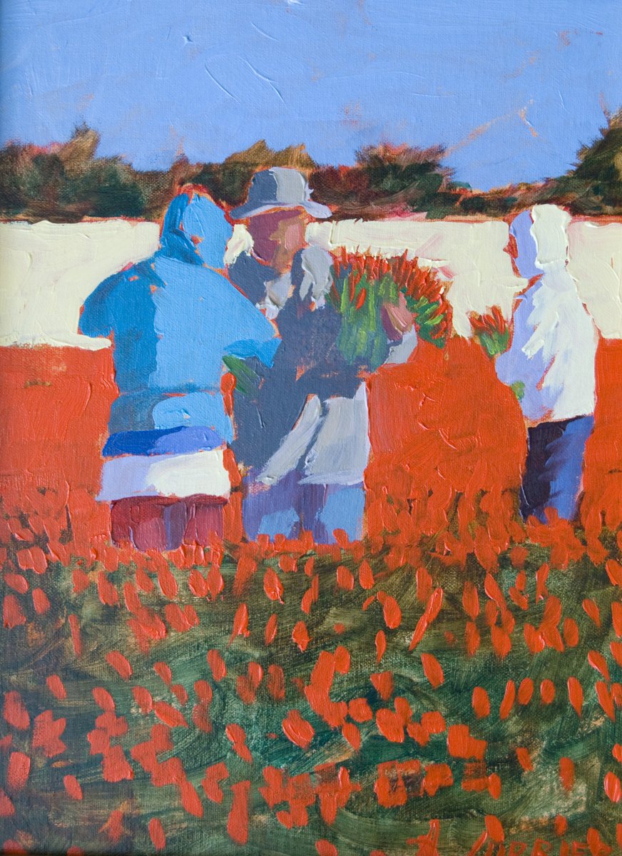 Skagit Fields, 12 x 9 oil, $950