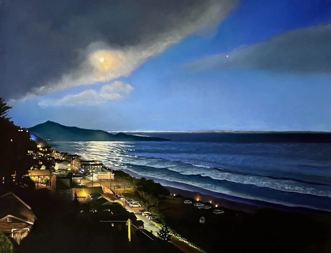Moonlit Glow, 29x35 pastel, $3500