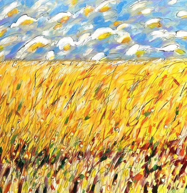 Summer Prairie, 36x36 oil, $1350