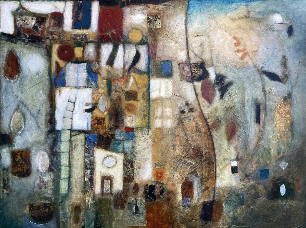 Skagit Winter, 30x40 mixed media on canvas, $4200