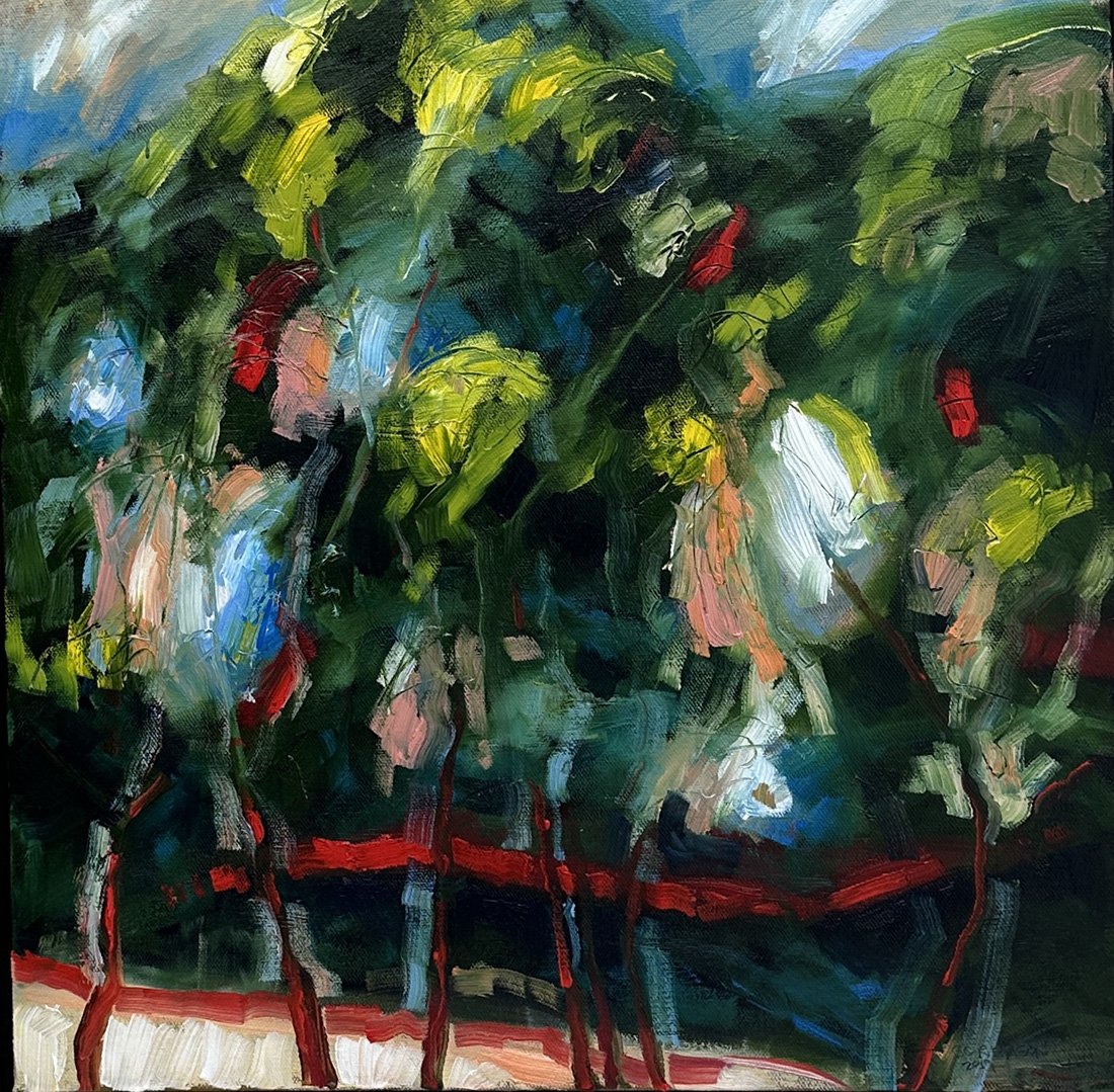 Springtime, 18x18 oil, $350