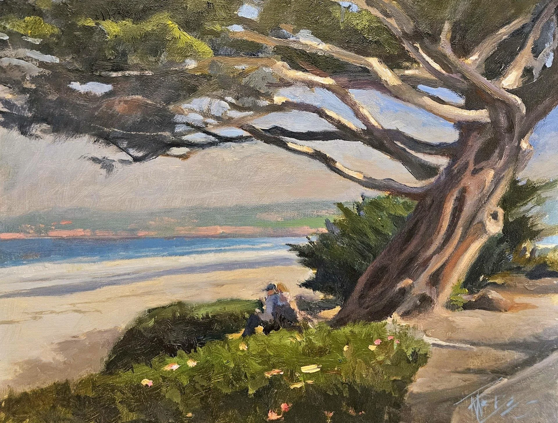 Robin Weiss - Under the Cypress; 11x14 oil, $800