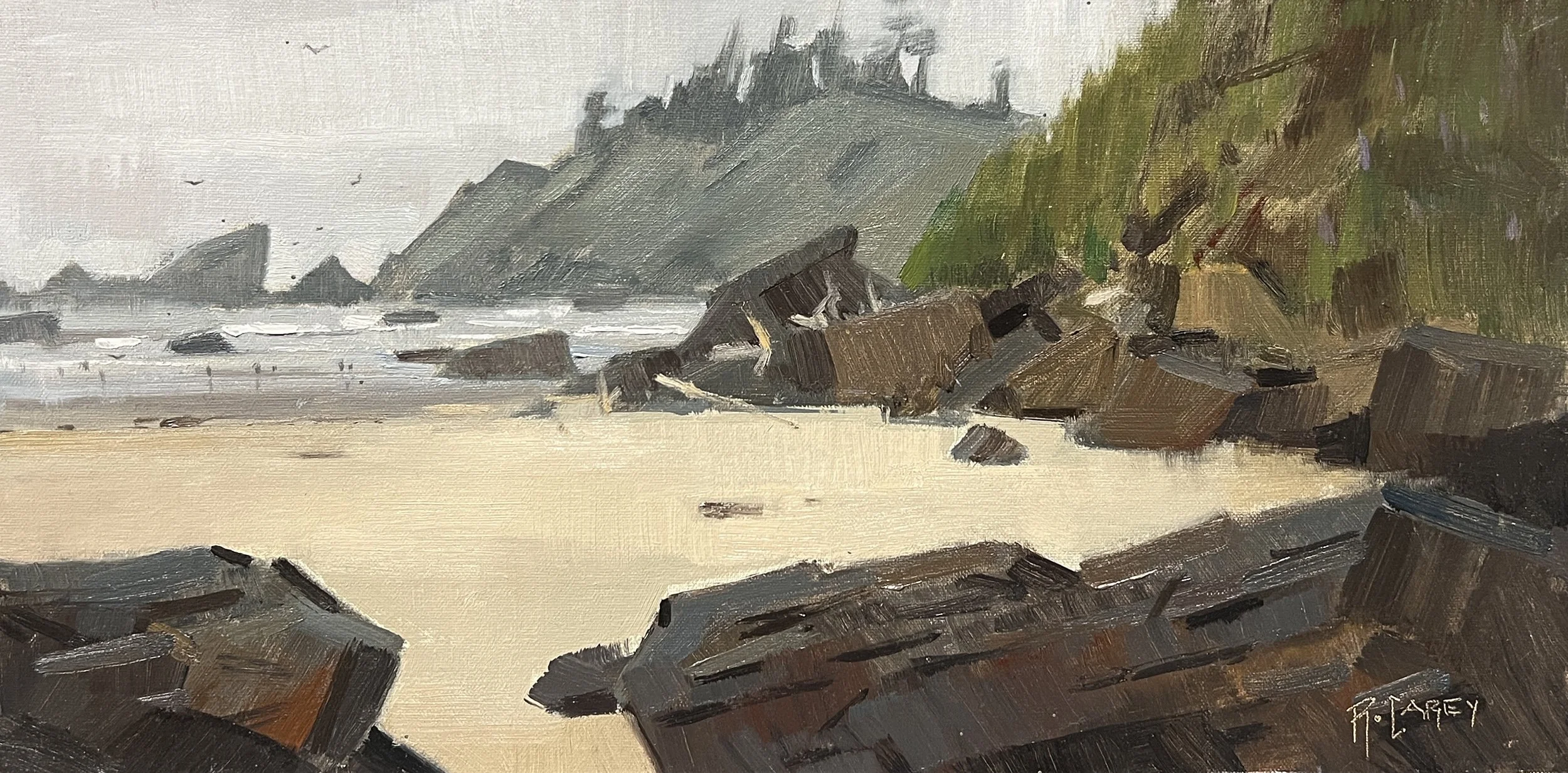 Crescent Beach, 8x16 oil, $600