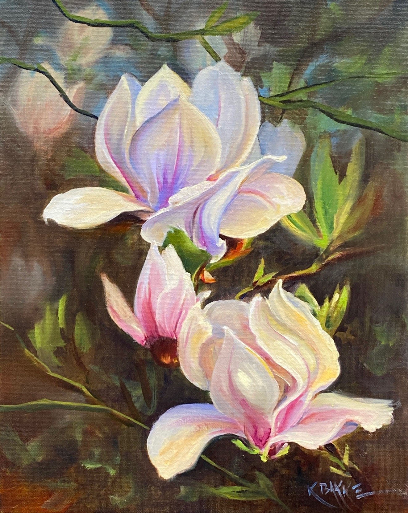 Earlybirds, 14x11 oil, $450
