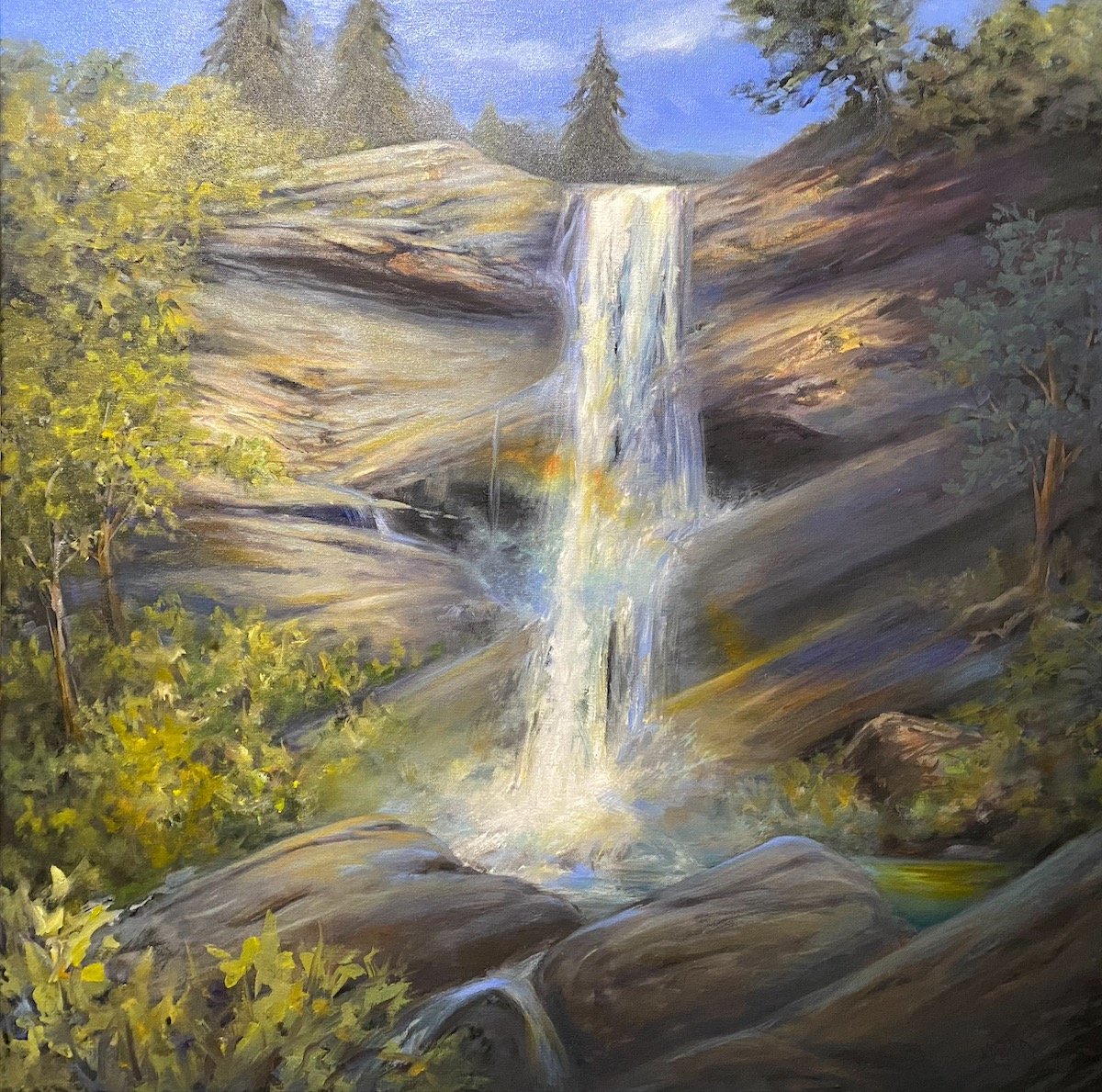 Rise and Falls, 30" x 30” oil, $675