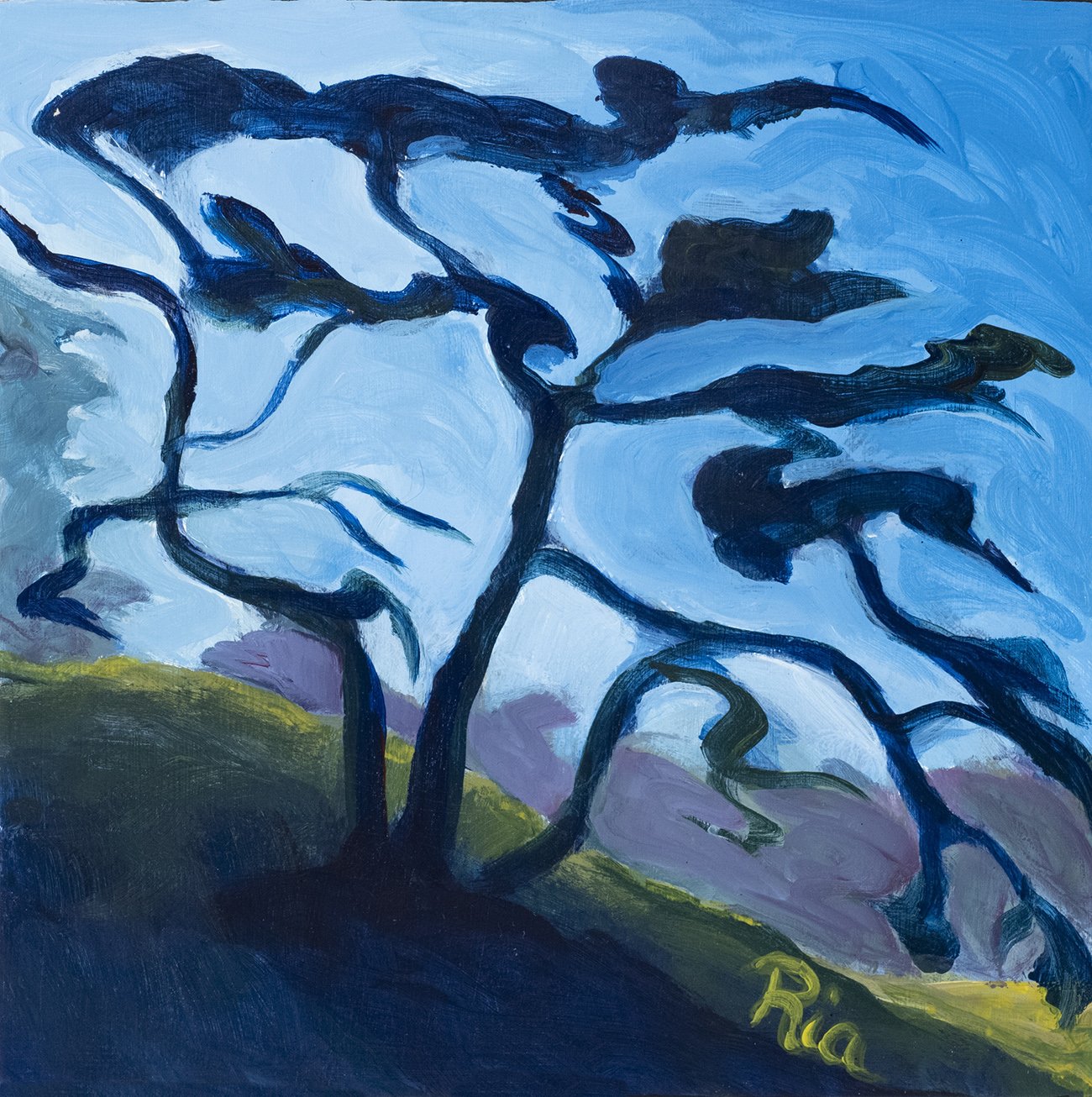 That Iconic Tree, 6x6 acrylic, $95 SOLD
