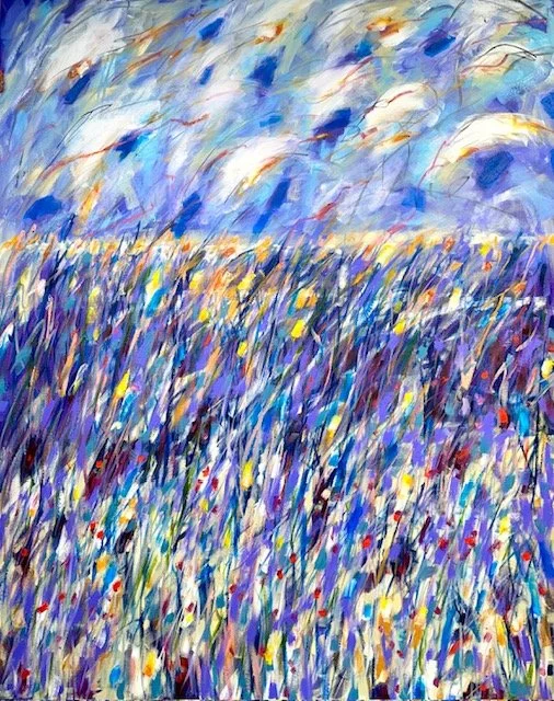 Beach Grass Purple, 48x42 oil, $2600