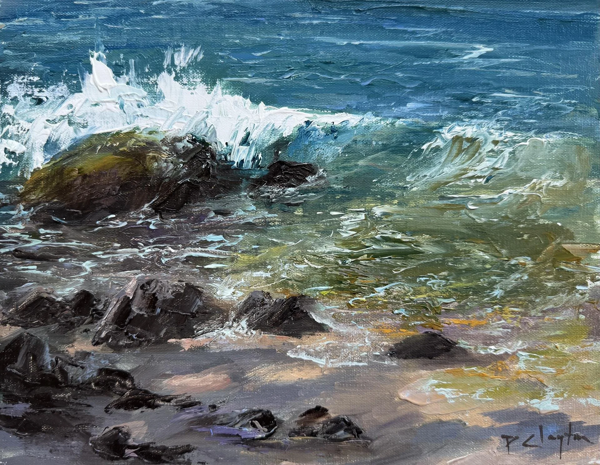 Pat Clayton - Aloha in Motion; 8x10 oil, $1000