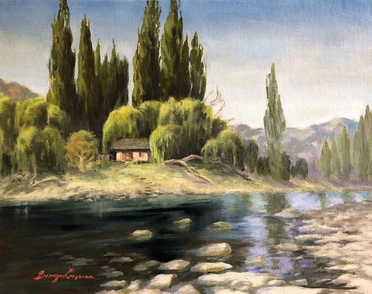 River House, 12x16 oil, $850