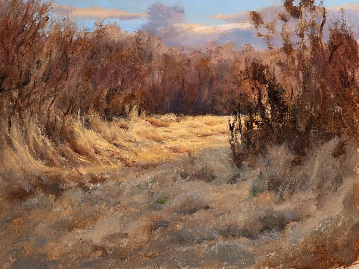 Shortest Day of the Year, 12x16 oil, $700