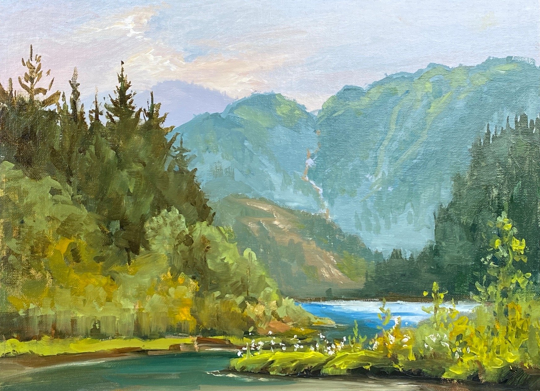 North Cascades Study, 9x12 oil, $350 SOLD