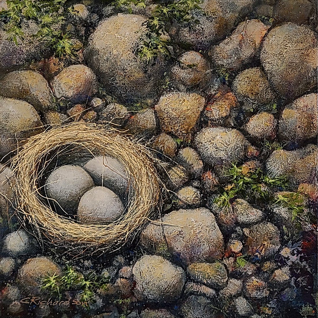 On the Rocks, 12x12 acrylic, $750