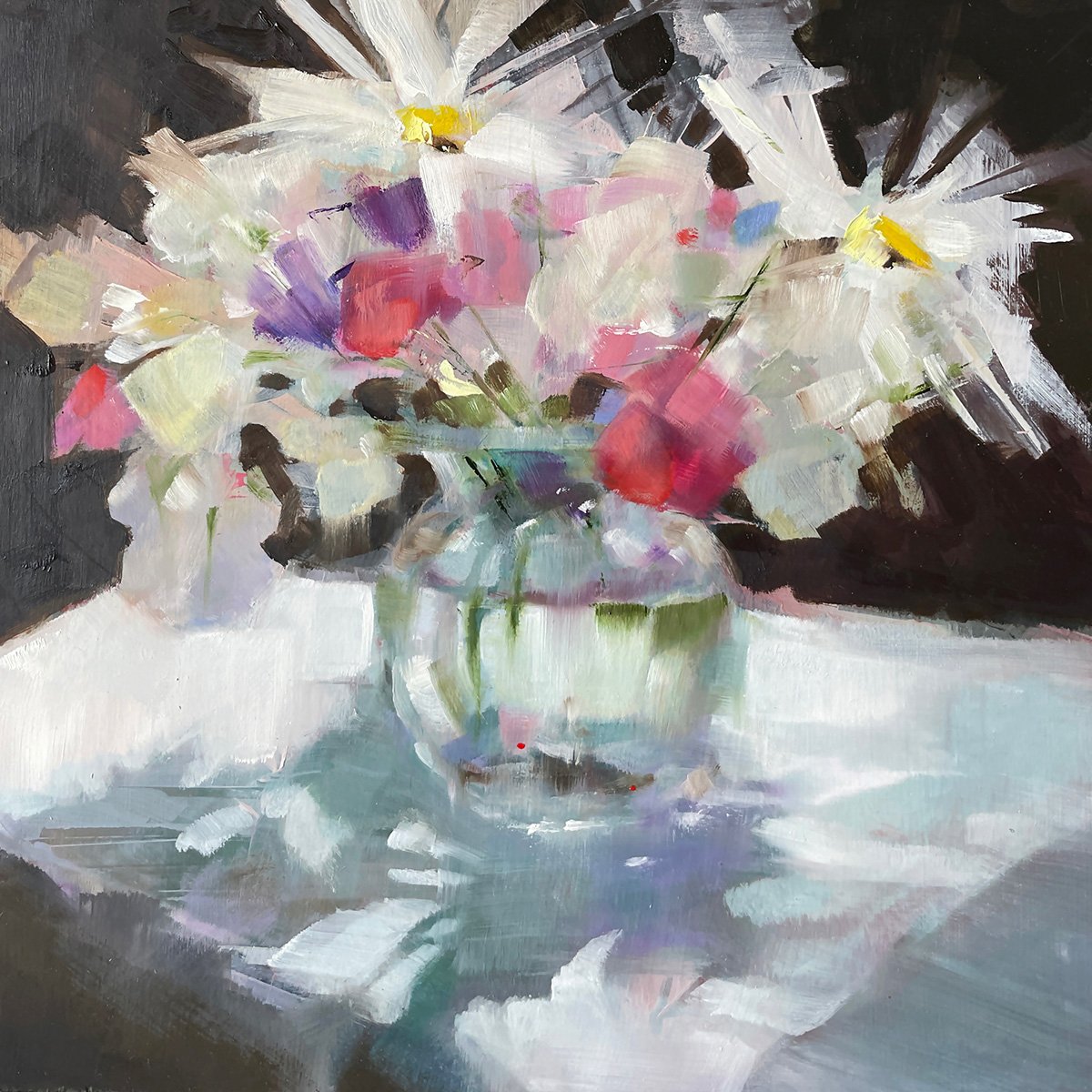 Mixed Bouquet, 10x10 oil, $575