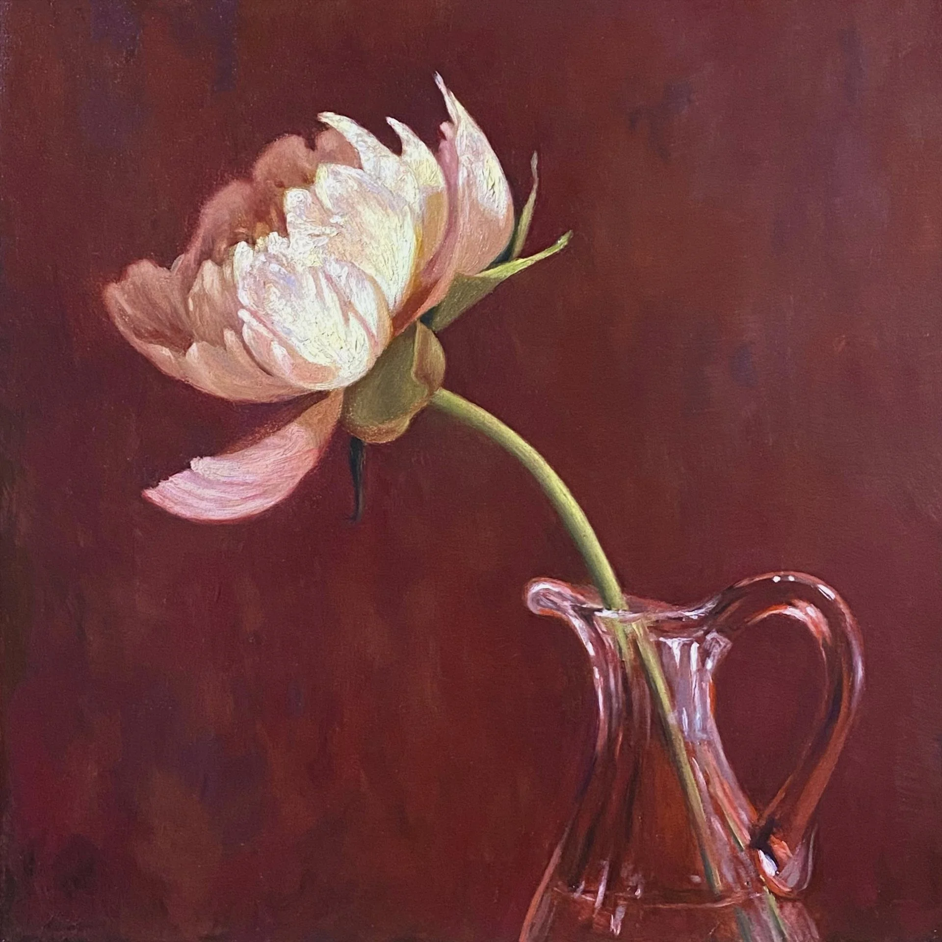 Kyla Barnett; First Bloom, 8x8 oil, $350